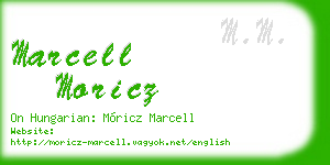marcell moricz business card